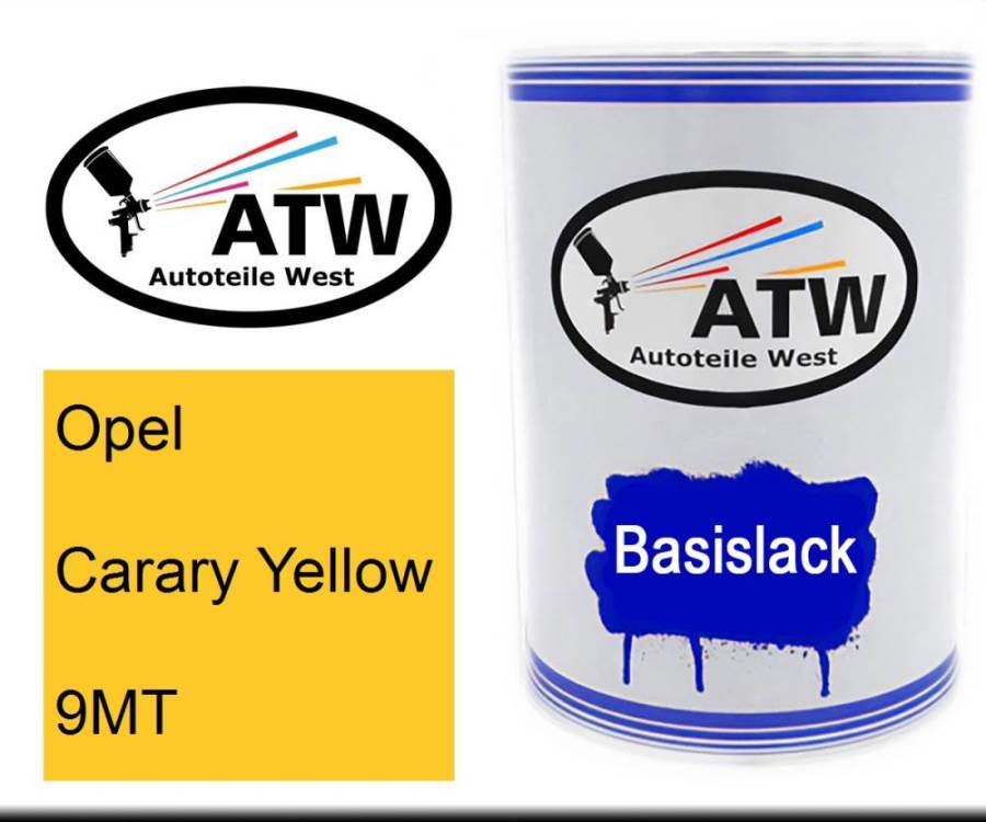 Opel, Carary Yellow, 9MT: 500ml Lackdose, von ATW Autoteile West.